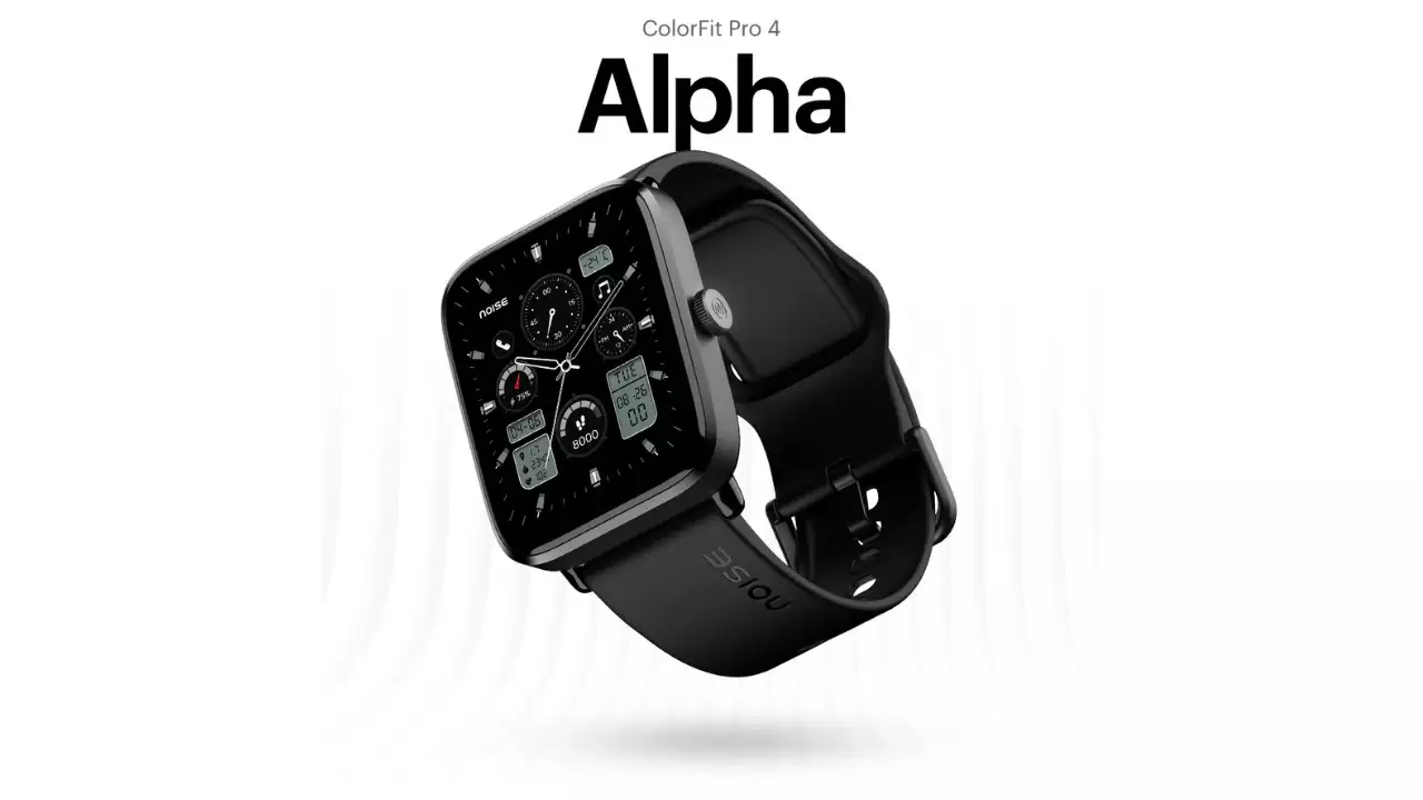 Noise ColorFIt Pro 4 Alpha Calling Smart Watch- Jet Black Color