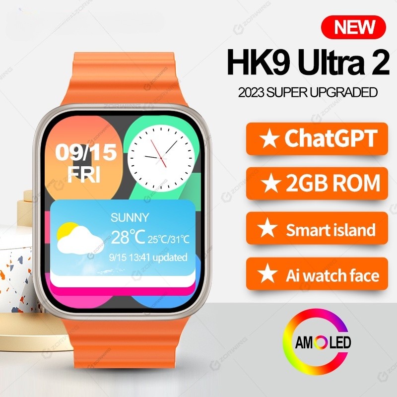 HK9 Ultra 2 AMOLED Smartwatch With ChatGPT